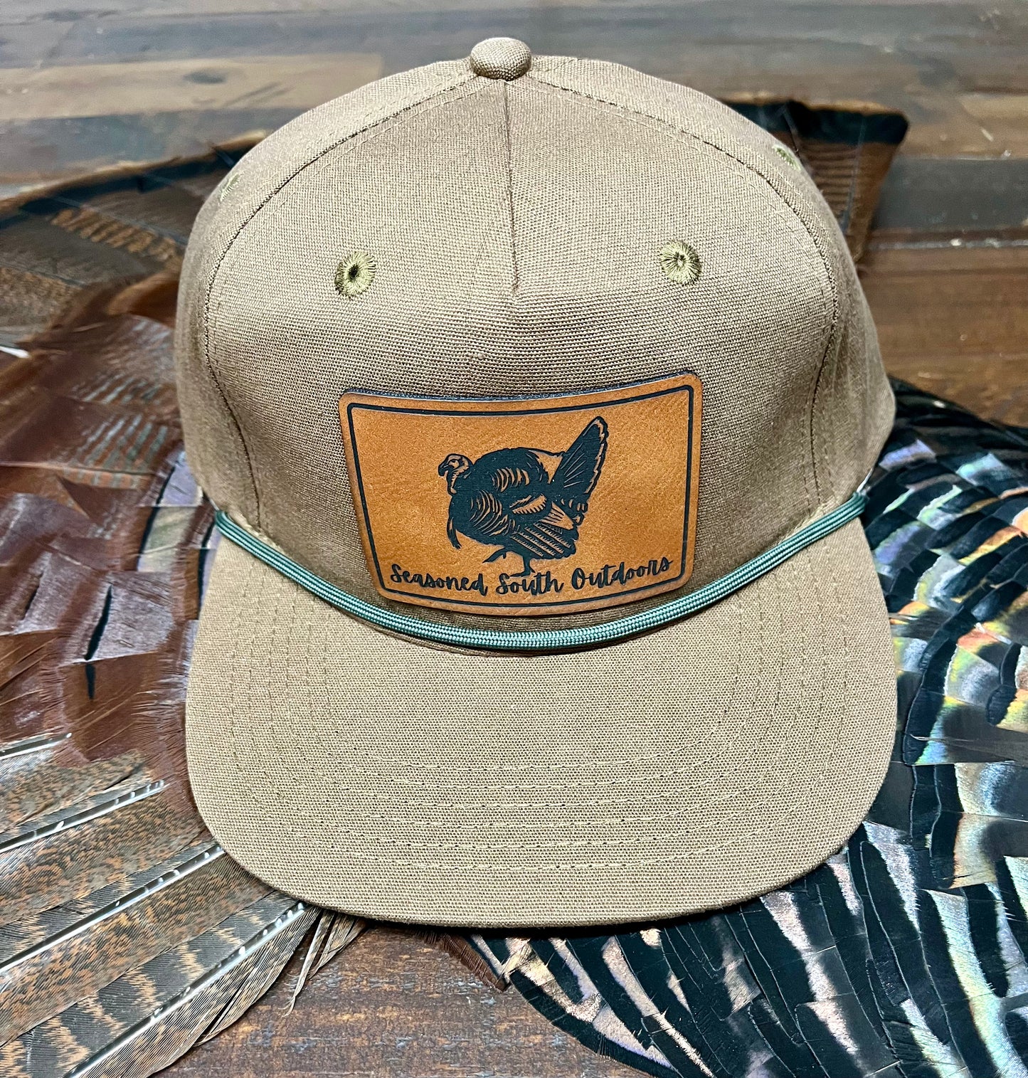 Spring Turkey Heads Up “Turkey Strut” flatbill goat rope hat