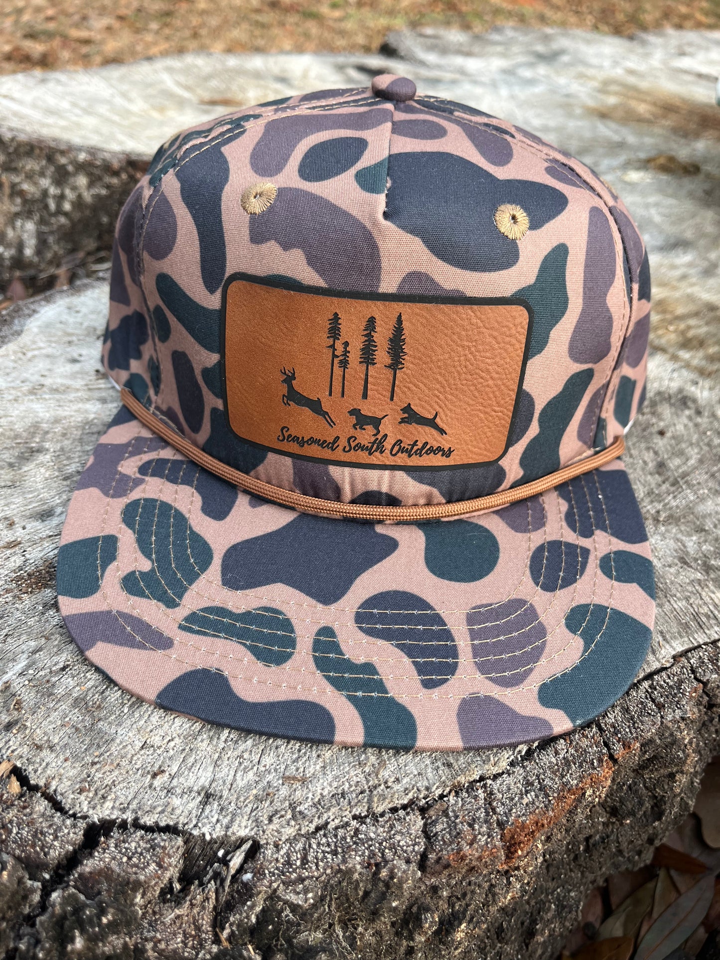 Seasoned South old school camo rope hat