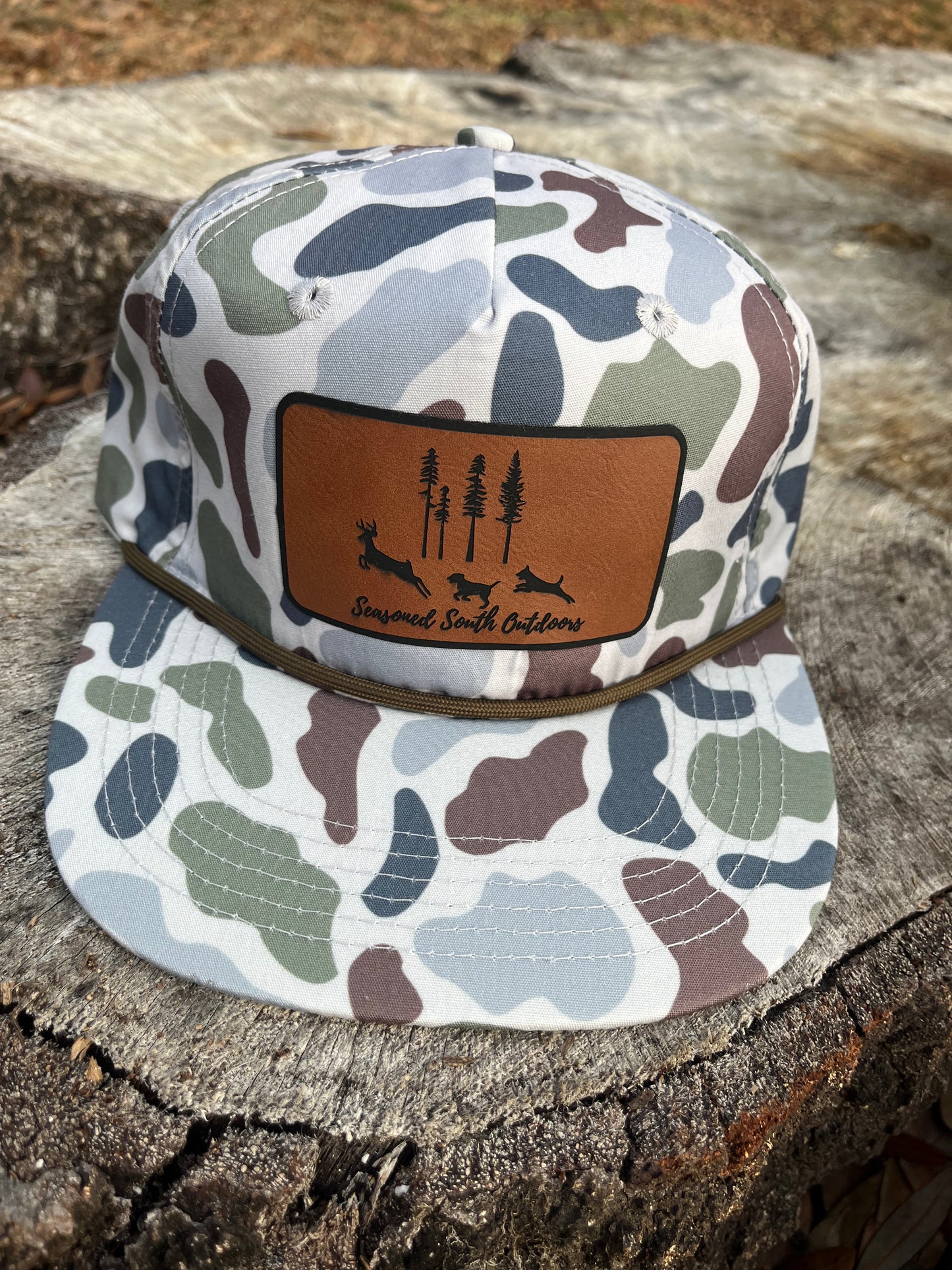 Seasoned South old school camo rope hat